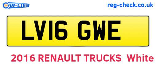 LV16GWE are the vehicle registration plates.