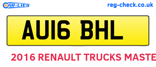 AU16BHL are the vehicle registration plates.