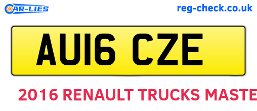 AU16CZE are the vehicle registration plates.