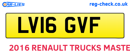 LV16GVF are the vehicle registration plates.