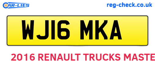 WJ16MKA are the vehicle registration plates.