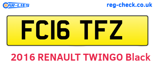 FC16TFZ are the vehicle registration plates.