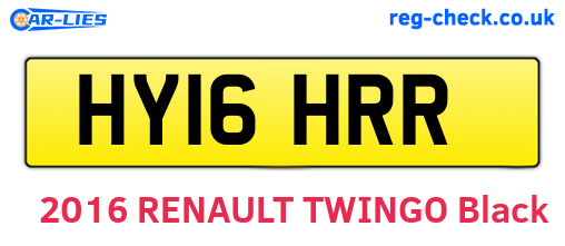 HY16HRR are the vehicle registration plates.