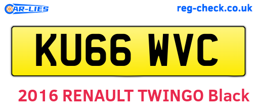 KU66WVC are the vehicle registration plates.