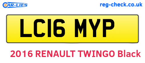 LC16MYP are the vehicle registration plates.