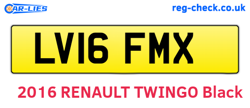 LV16FMX are the vehicle registration plates.