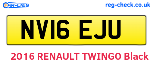 NV16EJU are the vehicle registration plates.