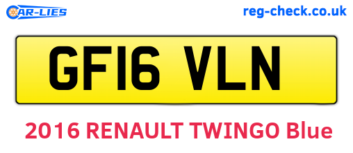 GF16VLN are the vehicle registration plates.