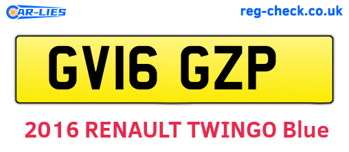 GV16GZP are the vehicle registration plates.