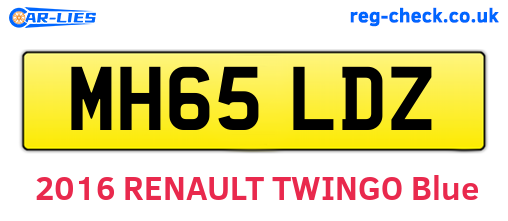 MH65LDZ are the vehicle registration plates.