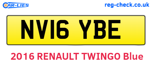 NV16YBE are the vehicle registration plates.