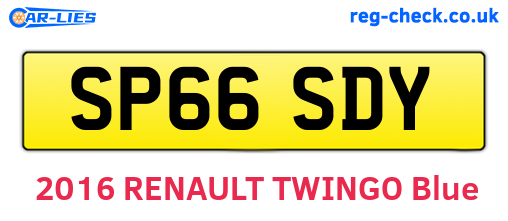 SP66SDY are the vehicle registration plates.