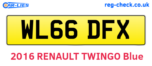 WL66DFX are the vehicle registration plates.