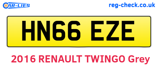 HN66EZE are the vehicle registration plates.