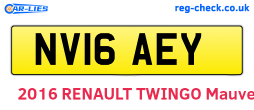 NV16AEY are the vehicle registration plates.