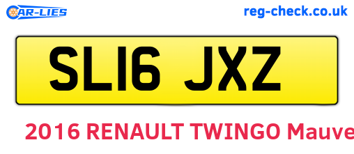 SL16JXZ are the vehicle registration plates.