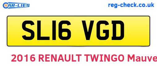 SL16VGD are the vehicle registration plates.
