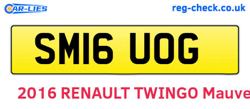 SM16UOG are the vehicle registration plates.