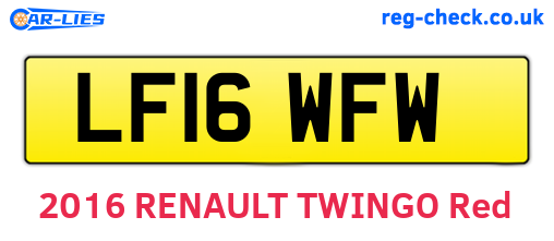 LF16WFW are the vehicle registration plates.