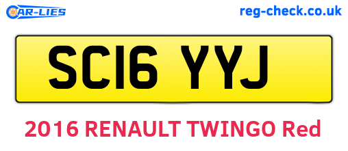 SC16YYJ are the vehicle registration plates.