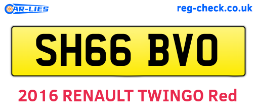 SH66BVO are the vehicle registration plates.