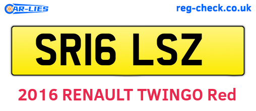 SR16LSZ are the vehicle registration plates.