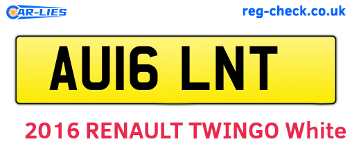 AU16LNT are the vehicle registration plates.