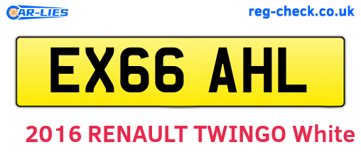EX66AHL are the vehicle registration plates.