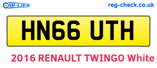 HN66UTH are the vehicle registration plates.