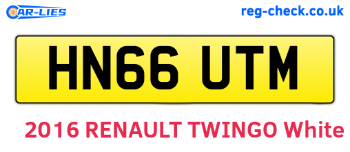 HN66UTM are the vehicle registration plates.