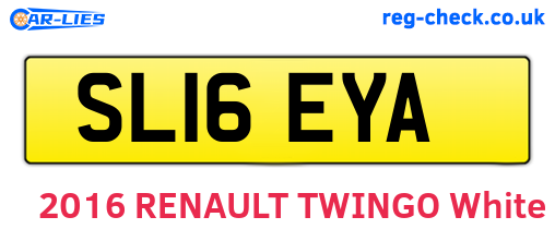 SL16EYA are the vehicle registration plates.