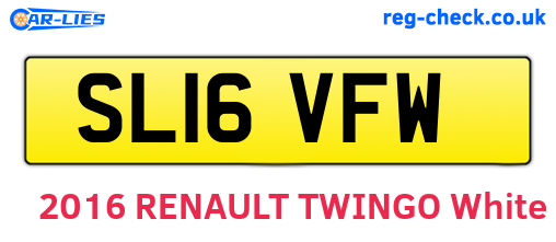 SL16VFW are the vehicle registration plates.