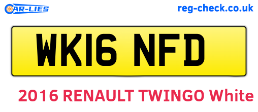 WK16NFD are the vehicle registration plates.