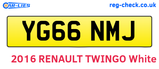 YG66NMJ are the vehicle registration plates.