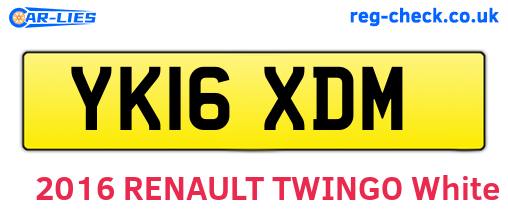 YK16XDM are the vehicle registration plates.