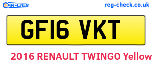 GF16VKT are the vehicle registration plates.