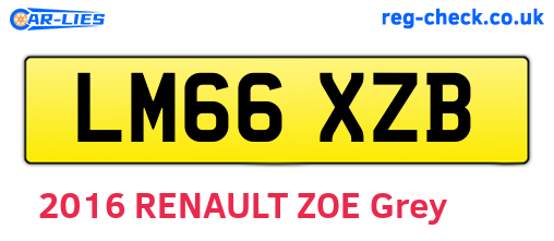 LM66XZB are the vehicle registration plates.