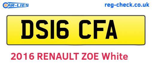 DS16CFA are the vehicle registration plates.