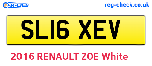 SL16XEV are the vehicle registration plates.