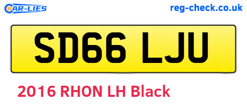 SD66LJU are the vehicle registration plates.