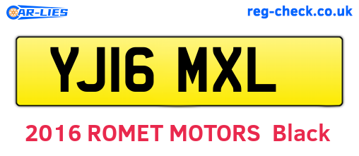 YJ16MXL are the vehicle registration plates.