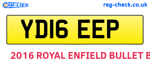 YD16EEP are the vehicle registration plates.