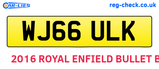 WJ66ULK are the vehicle registration plates.