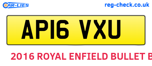 AP16VXU are the vehicle registration plates.