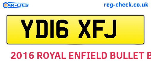 YD16XFJ are the vehicle registration plates.