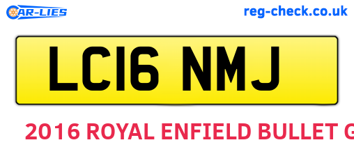 LC16NMJ are the vehicle registration plates.