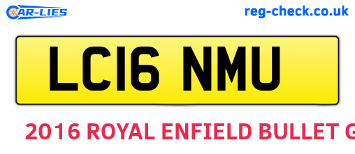 LC16NMU are the vehicle registration plates.