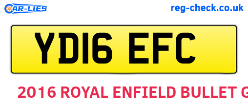 YD16EFC are the vehicle registration plates.