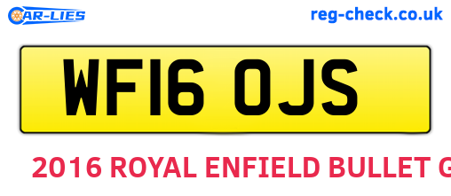 WF16OJS are the vehicle registration plates.