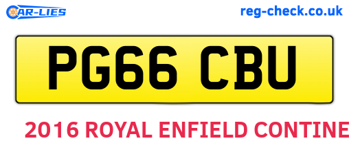 PG66CBU are the vehicle registration plates.